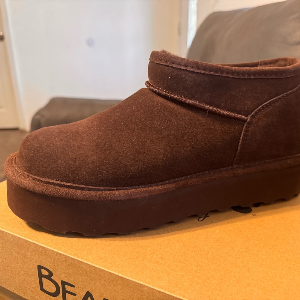 BearPaw Brown Ankle Booties - Picture 3 of 5